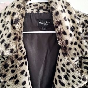 Woman's latte leopard coat